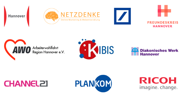 Logos der verschiedenen Kooperationspartner, die im Orgamisationsteam des Hannover Marktplatz mitwirken
