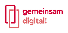 Logo des Förderprogramms „gemeinsam digital“