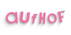 Logo des aufhofs: Schriftzug aufhof in pink